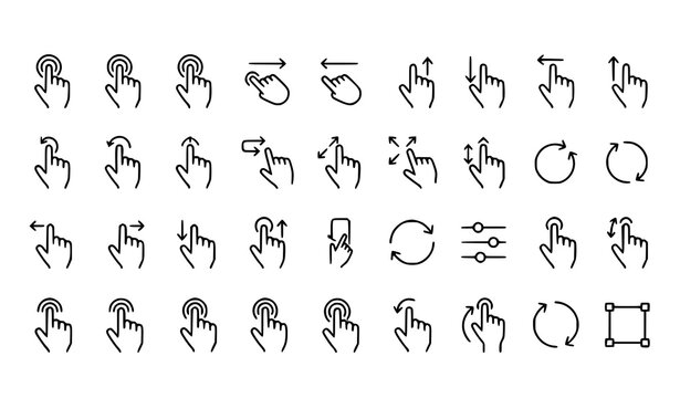 Touch gesture icons for user interface design