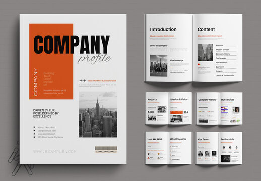 Clean Minimal Company Profile Brochure