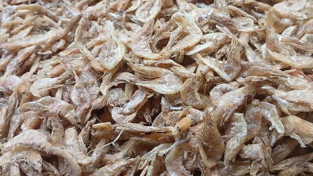 Closeup view of dried fish.