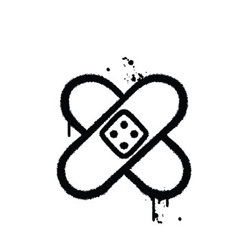 Cross hansaplast urban graffiti spray style logo