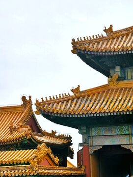 Forbidden City (Imperial Palace), Beijing, China, the largest imperial palace of the Chinese feudal dynasty, is located in the center of Beijing, China. 