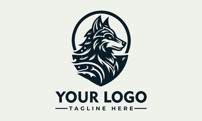 Modern Wolf Head Mascot Vector Logo Illustration for Branding and Identity © nuaari