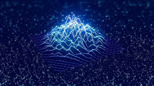 Abstract digital wave pattern