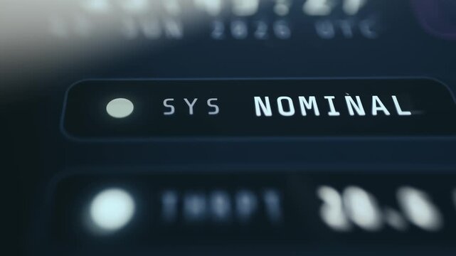 System status message reading SYS NOMINAL
