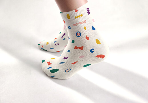 Ankle Socks Mockup PSD