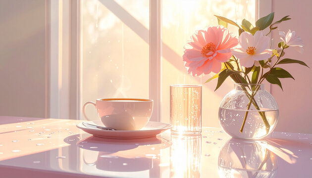 soft lighting flower fas cup