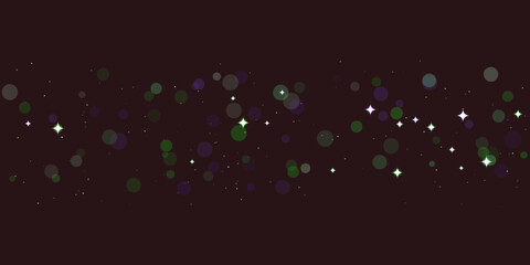 Space scene with colorful stars and glowing nebulae on black background Vector, illustration © Vector hub BD