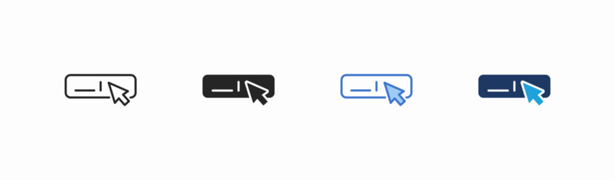 Set of modal icon collection in multiple style. Icon suitable for web and mobile application