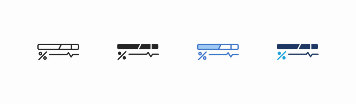Set of progress icon collection in multiple style. Icon suitable for web and mobile application
