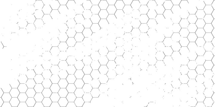 Fishing or soccer net. Repeated hexagon pattern. Black wired mesh texture isolated on white background. Metallic or fabric fence, cage or lattice structure. Vector graphic Illustration.