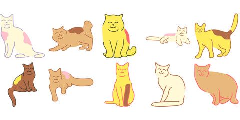 Cute Cartoon Cat Illustration © kurawa