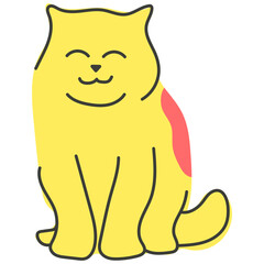 Cute Cartoon Cat Illustration © kurawa