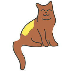 Cute Cartoon Cat Illustration © kurawa