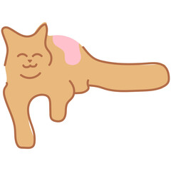 Cute Cartoon Cat Illustration © kurawa