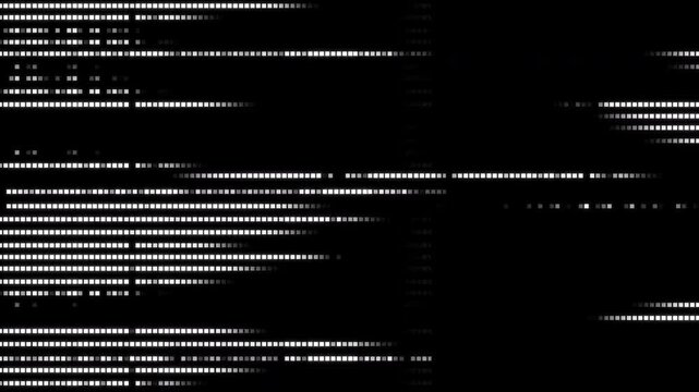 black and white background technology, network, abstract art digital, futuristic a pattern of sqaure with light, white, server wave animation concept.4K