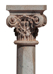 elements of architectural decorations of buildings, ancient arches and columns, pommel and patterns, on the streets in Barcelona, public places. © Kozlik_mozlik