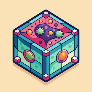 Colorful Cuboidal Cell Illustration