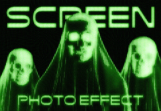 CRT Screen Photo Effect