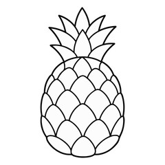 Obraz premium Coloring page illustration of a pineapple