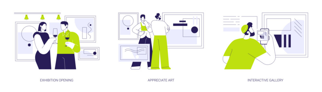 Art event isolated cartoon vector illustrations se