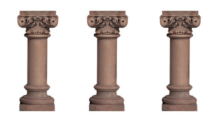 Elements of architectural decoration of buildings, columns, patterns and stucco molding. On the streets in Barcelona, ​​public places. © Kozlik_mozlik