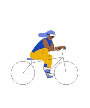 boy riding a bike