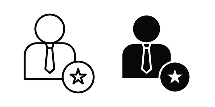 Expert professional icon outline drawing and clipart version