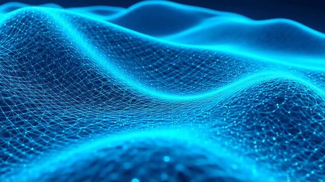 Blue digital wave pattern