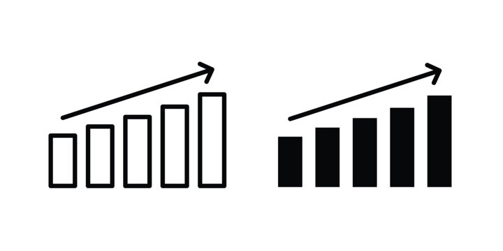 increase icon outline drawing and clipart version