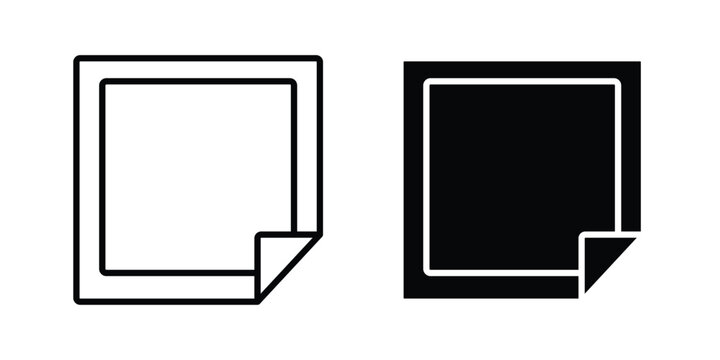 Nicotine patch icon outline drawing and clipart version
