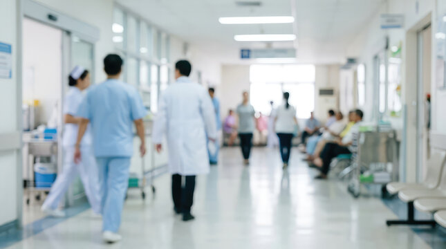 Medical professional working in hospital ward