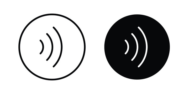 Tap to pay sign outline drawing and clipart version