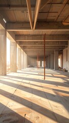 Naklejka premium Building Construction Interior.