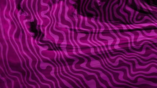 Abstract purple and pink neon light patterns with wavy lines