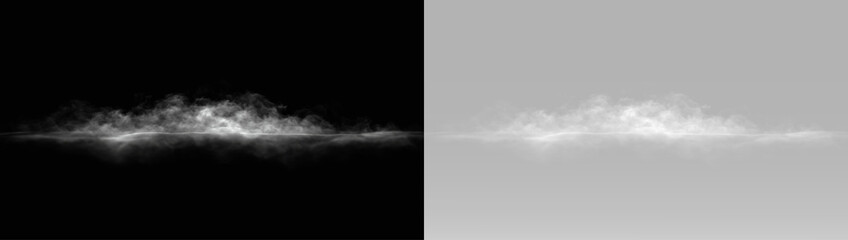 Naklejka premium Smoke cloud isolated realistic white smoke overlay transparent smoke effect fog mist haze floating smoke