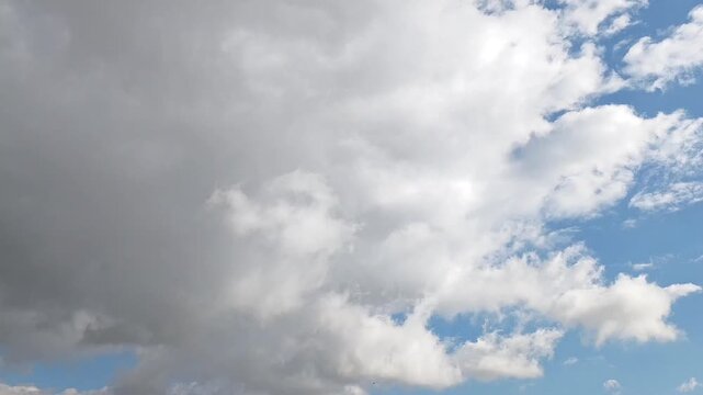 Beautiful brilliant stratocumulus clouds cover the sky at morning