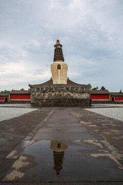 Fahua Temple Fahua Pagoda ancient architecture scenery in Datong Ancient City, China