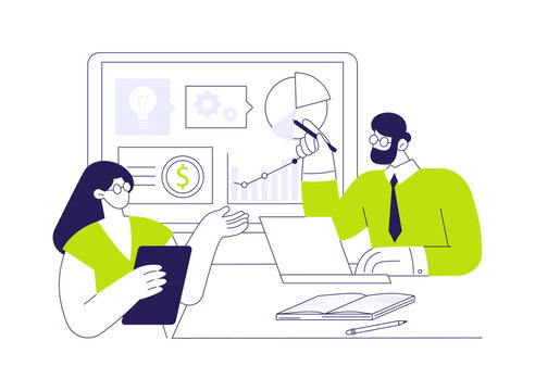 Present business plan isolated cartoon vector illustrations.