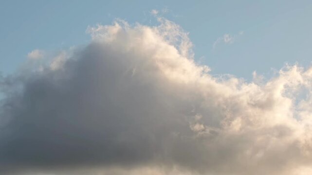Amazing golden stratocumulus clouds at sunrise