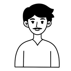 Fototapeta premium man avatar icon illustration