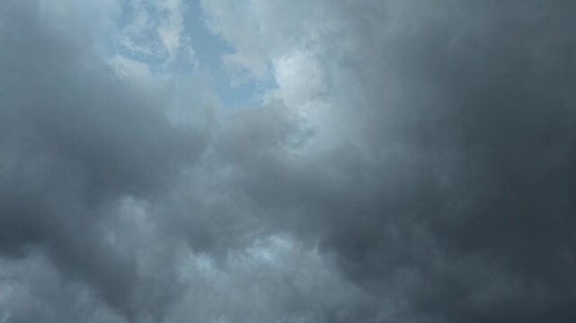 Beautiful blue clouds changes to a radiant pink clouds