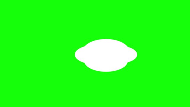 Floating lemon icon spinning against a bright green screen background for motion graphic design video footage
