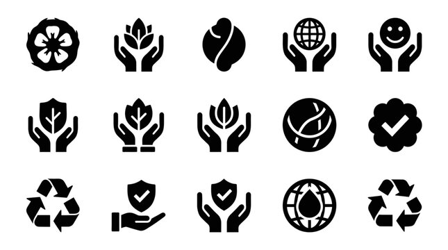 Set of Eco-Friendly and Sustainability Concept Icons