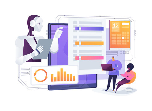 Retake Strategy Planner abstract concept vector illustration.
