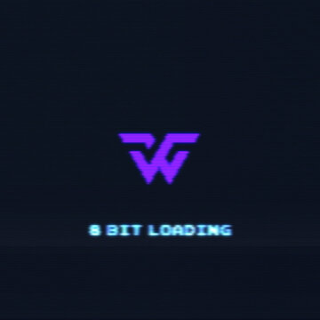 8-Bit Loading Logo Reveal Square &mdash; Retro Pixel Game Intro for Social Media Posts