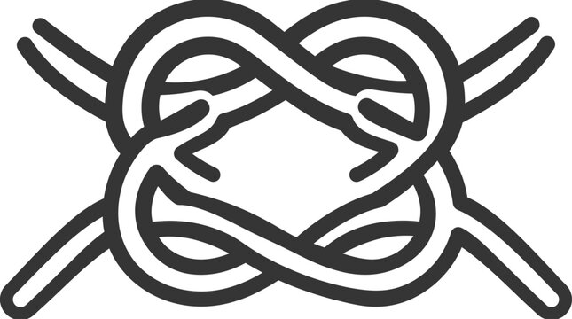 International scout day rope coil illustration