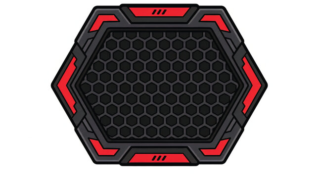 Black and red gaming mousepad design.