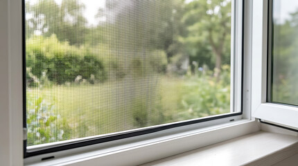 Naklejka premium Window Screen Installation for Pest Control & Ventilation | Home Improvement & Residential Security Solution