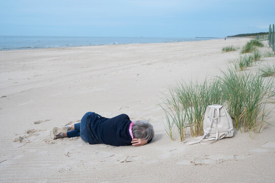 kobieta na plaży