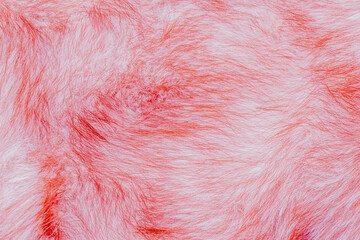 Fototapeta premium Vibrant abstract pattern of soft light pink faux fur texture with delicate fluffy fibers surface